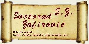 Svetorad Zafirović vizit kartica